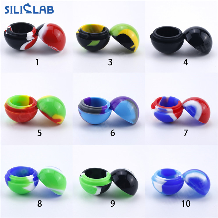 small cylinder shape oil slick silicone jars dab wax container containers  3ML silicone jar 26mmX17mm