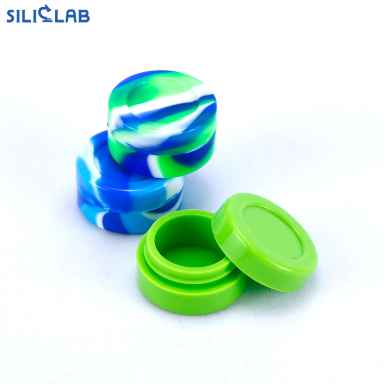 Silicone Dab Container: Large - 37ml - Assorted Colors - Silicone Bong