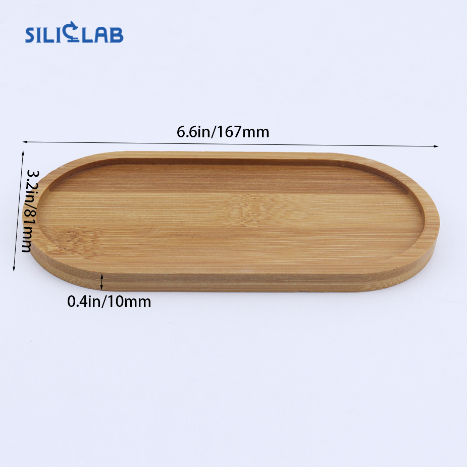 Oval Bamboo Rolling Tray for Weed Smoking 8*17cm - Siliclab