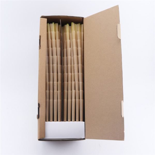 1000pcs Brown Wood Paper Pre-rolled Cones