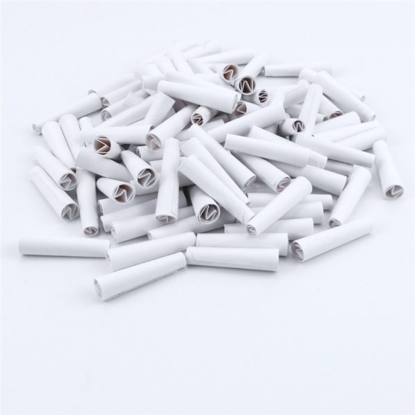 White Pre-Rolled Paper Filter Tips M